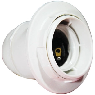 Douille E27 filetée bague pas 10x1 blanc - ELECTRALINE