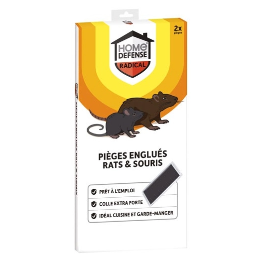 Pièges rats et souris englués x2 /nc - HOME DEFENSE