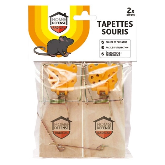 Tapette piège à souris classiques x2 /nc - HOME DEFENSE