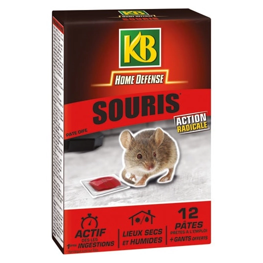Home defense souris pâte 12x10g /nc - KB HOME DEFENSE