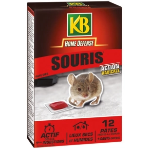 Home defense souris pâte 12x10g /nc - KB HOME DEFENSE