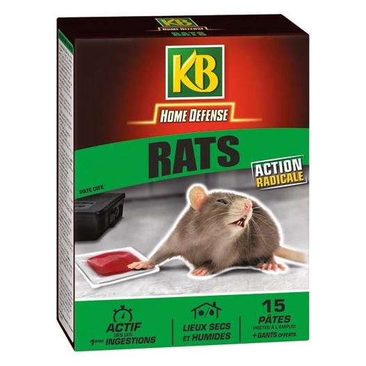 Home defense rat pâte 15x10g /nc - KB HOME DEFENSE