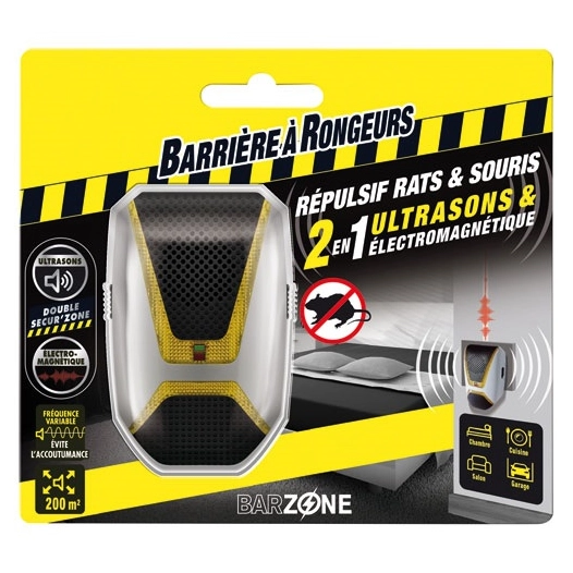 Répulsif ultrasons électomagne.rats souris /nc - BARRIERE A RONGEURS