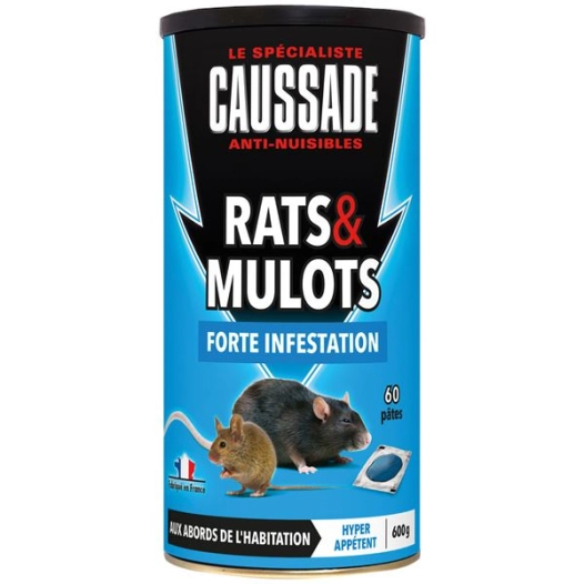 Rat mulots pâte efficacité radicale 600g /nc - CAUSSADE
