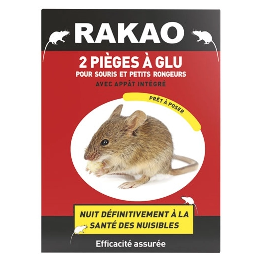 Lot de 2 plaques glu souris rakao - RAKAO