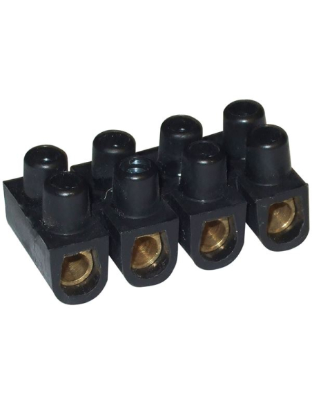 5 Barrette de 12 connexions 10 mm2 noir - ELECTRALINE