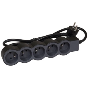 Multiprise FB 5x2P+T standard 3m 1.5mm² noir - LEGRAND