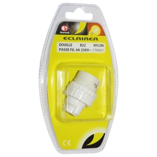 Douille B22 nylon DB passe fil - EVOE