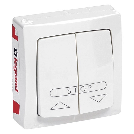 Asl poussoir volet roulant saillie blanc - LEGRAND