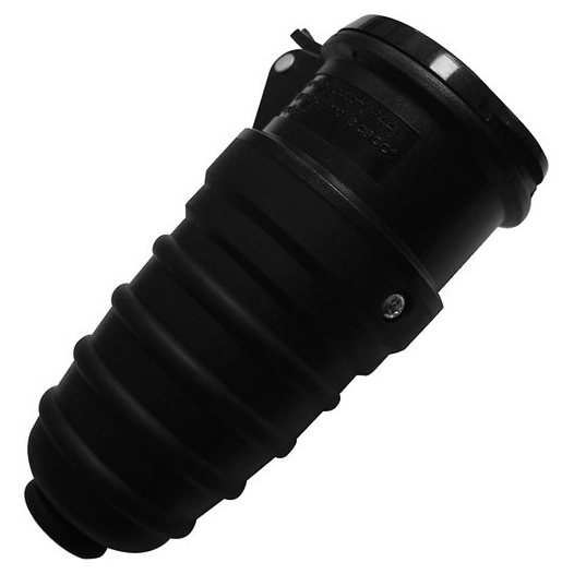 Fiche caoutchouc femelle 16 a 2 pôles+ terre