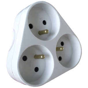 Triplite 2p+t 16a triangle blanc vrac - ZENITECH