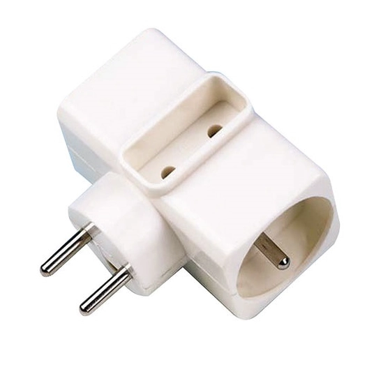 Triplite 2p+t 16a lateral blanc vrac - HBF