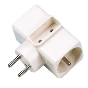 Triplite 2p+t 16a lateral blanc vrac - HBF