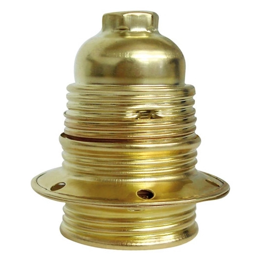 Douille E27 acier laitonné double bague borne de terre vrac - ZENITECH