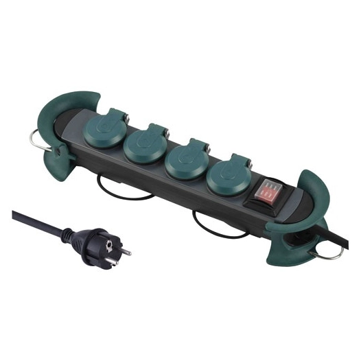 Bloc 4X2P+T avec interrupteur 3G1.5 4m - ELECTRALINE