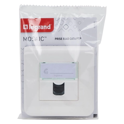 Mosaic prise rj45 cat 6 FTP blanc complet - LEGRAND