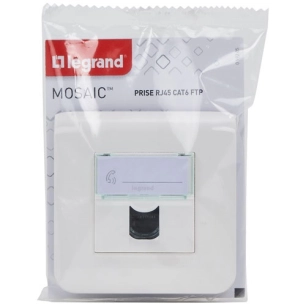 Mosaic prise rj45 cat 6 FTP blanc complet - LEGRAND