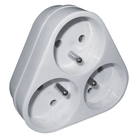 Triplite 2pt 16a blanc - ELECTRALINE