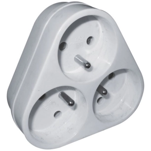 Triplite 2pt 16a blanc - ELECTRALINE