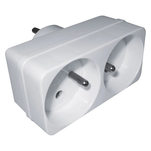 biplite 2pt 16a blanc - ELECTRALINE