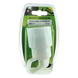 Fiches femelle anneau 10/16A + T blanc - EVOE