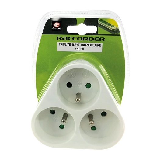 Triplite triang.10/16A + T blanc - EVOE