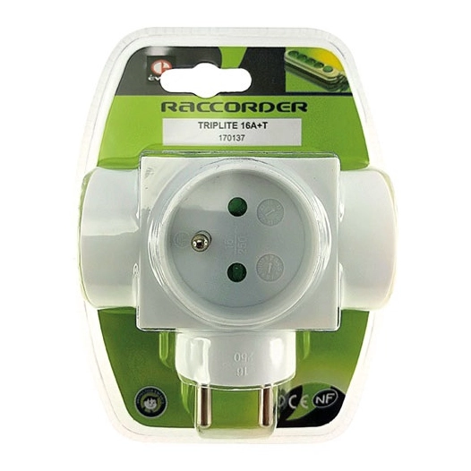 Triplite 10/16A + T latérale blanc - EVOE