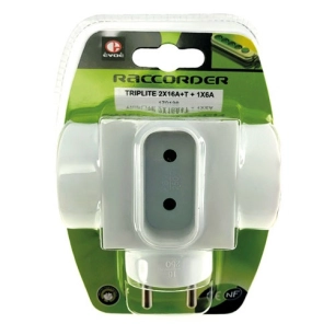 Triplite 2X10/16A + T/1x6A blanc - EVOE