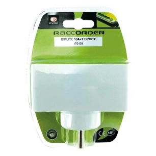 Biplite 10/16A + T doite blanc - EVOE