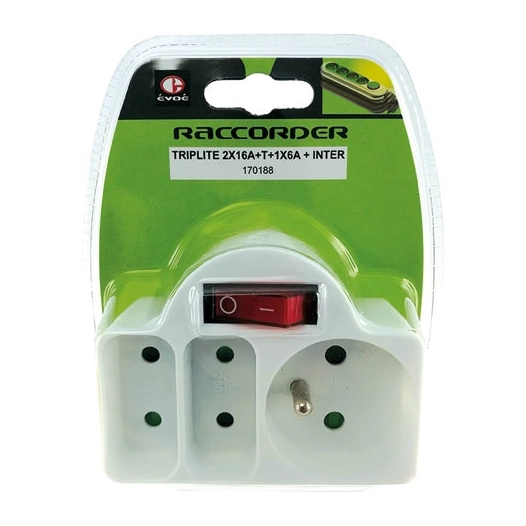 Triplite 2x6A + 1x16A + inter - EVOE