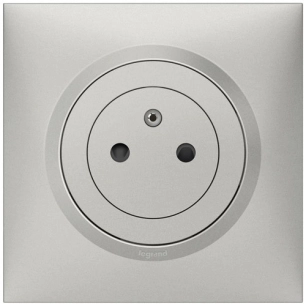 Prise 2 p+t surface alu complet Dooxie - LEGRAND