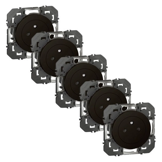 Prise 2p+t surface noir compo Dooxie - LEGRAND