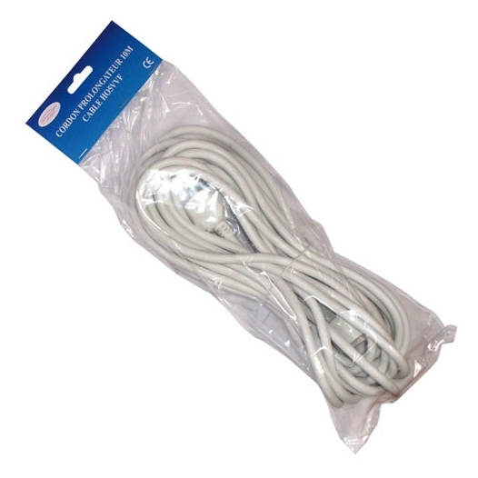 Prolongateur 3x1.5 10m blanc sc - SATIPLUGS FRANCE