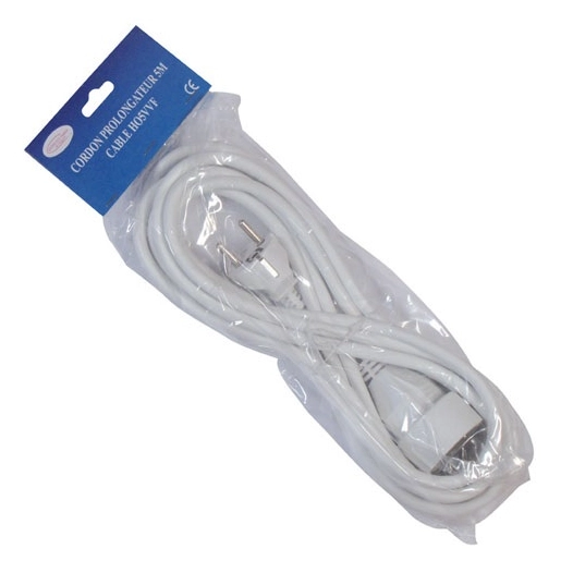 Prolongateur 3x1.5 5m blanc sc - SATIPLUGS FRANCE