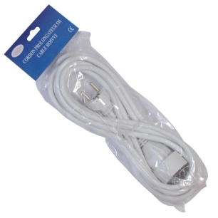 Prolongateur 3x1.5 5m blanc sc - SATIPLUGS FRANCE