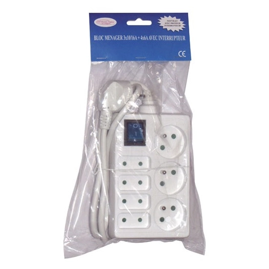 Bloc panaché 3x16a+4x6a+inter sc - SATIPLUGS FRANCE