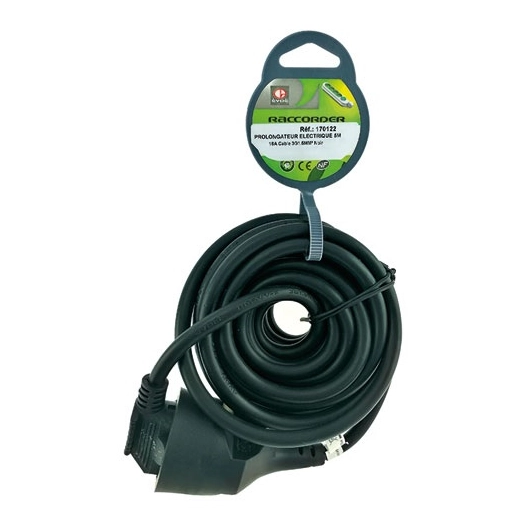 Prolongateur 5M 3x1.5 noir - EVOE