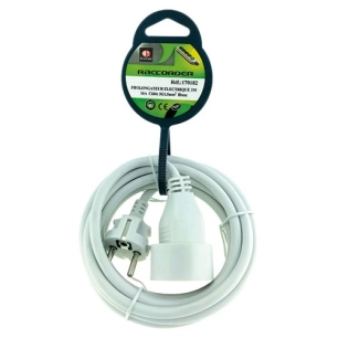 Prolongateur élec.3M 3G1.5mm blanc sur coque - EVOE