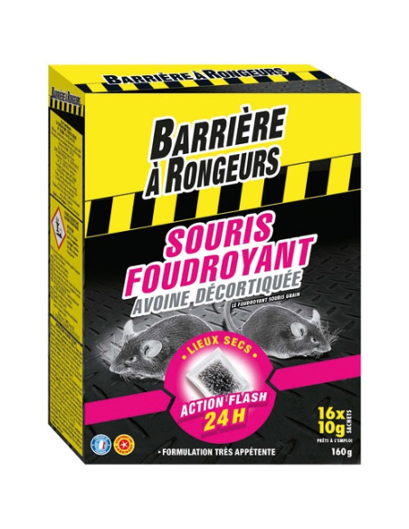 Souris foudroyant appât sur céréales 160g /nc - BARRIERE A RONGEURS