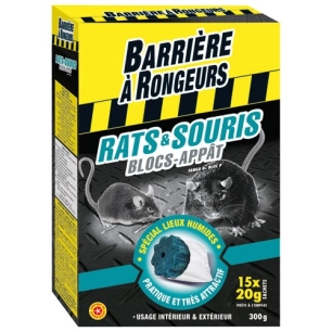 Rats souris bloc appât x15 /nc - BARRIERE A RONGEURS