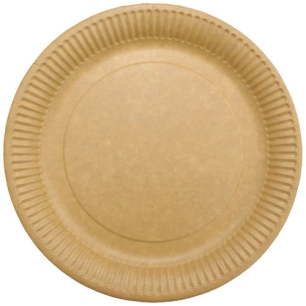 Assiettes carton kraft lamination bio 18cm x50 - SPHERE