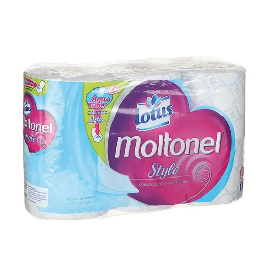 7 Papier wc 6 rouleaux assortis 3 plis Moltonel - LOTUS