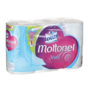 7 Papier wc 6 rouleaux assortis 3 plis Moltonel - LOTUS