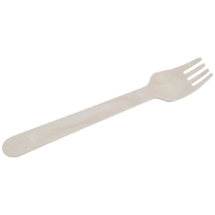 Fourchette en bois de bouleau reutilisable x10 - SPHERE