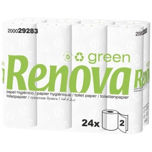 Papier WC 24 rouleaux blanc 2 plis - RENOVA