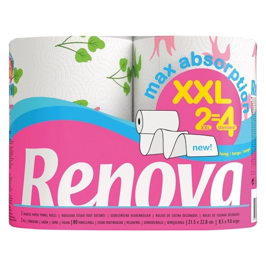12 Essuie tout decore maxi absorption xxl spring 2 rlx - RENOVA