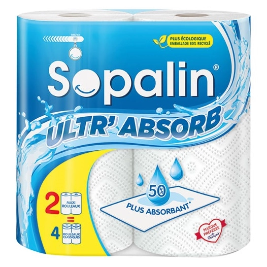 9 Essuie tout 2rlx=4rlx classique sopalin - SOPALIN