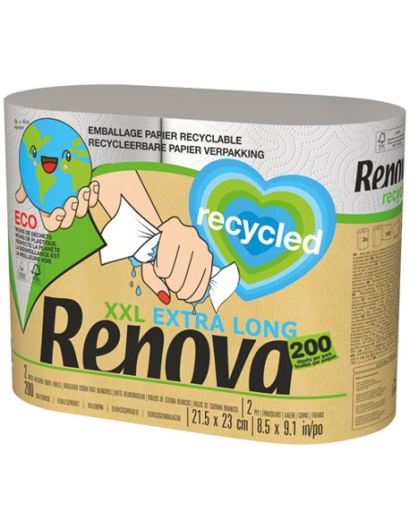 Essuie tout renova eco 100% recyclé 2 rlx - RENOVA