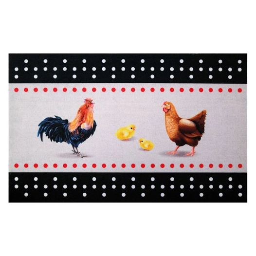 Tapis cuisine 50x80 cm poules - IDMAT