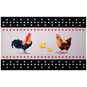 Tapis cuisine 50x80 cm poules - IDMAT